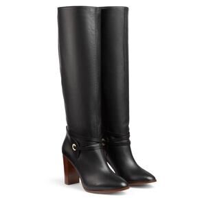 LK BENNETT Shelby Knee High Boot black  size 8.5 EU 39 (New) $875.00 retail